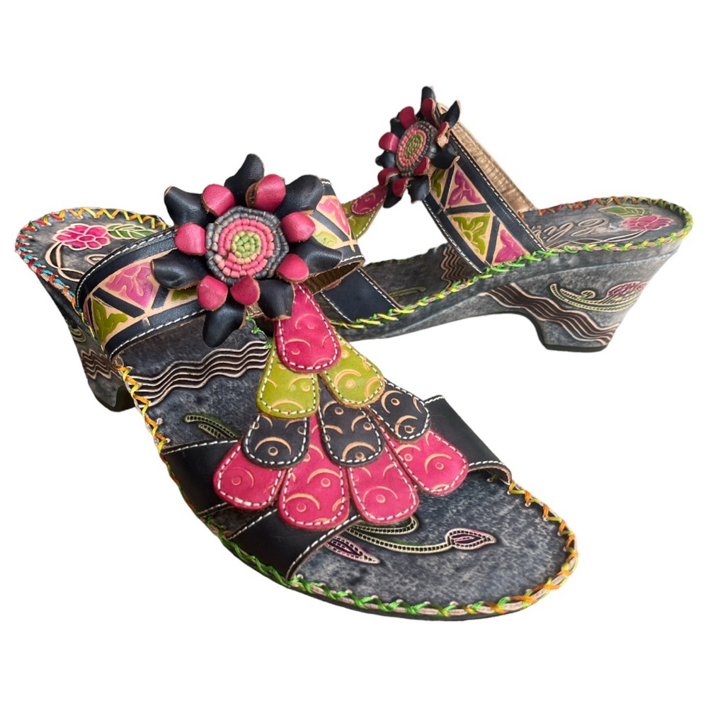 Corkyâs Elite Sandals Navajo Multi Color Leather Low ⦠- Gem